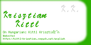 krisztian kittl business card